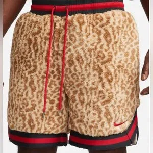 Shorts 2xl Mens Nike Leopard Print Faux Fur Premium Basketball